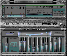 Winamp Main component and Equalizer